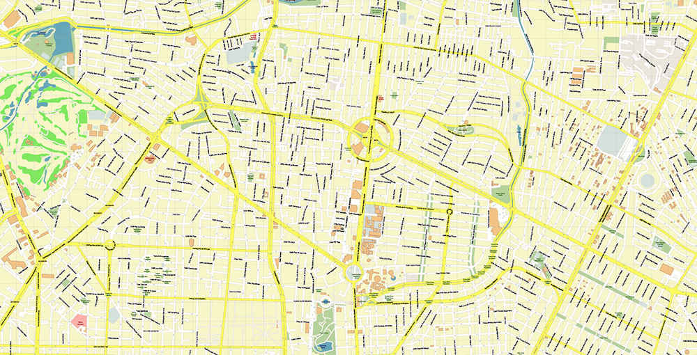 Guadalajara Mexico Vector Map Exact High Detailed Street Map editable Adobe Illustrator in layers