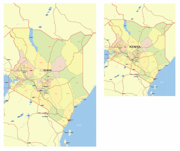 Kenya Map Vector Exact Low Detailed Road & Admin Map editable Adobe Illustrator and PDF in layers in 1 archive Kenya Map Vector Exact Low Detailed Road & Admin Map editable Adobe Illustrator and PDF in layers in 1 archive