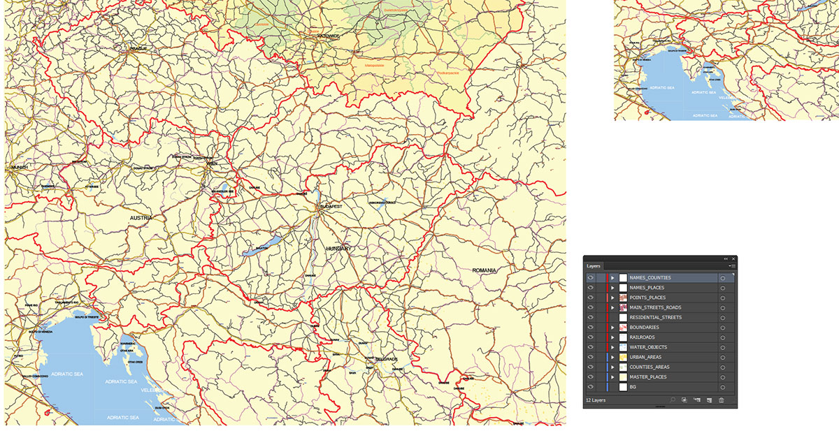 Poland Map Vector Exact Low Detailed Road & Admin Map editable Adobe Illustrator and PDF in layers in 1 archive Poland Map Vector Exact Low Detailed Road & Admin Map editable Adobe Illustrator and PDF in layers in 1 archive