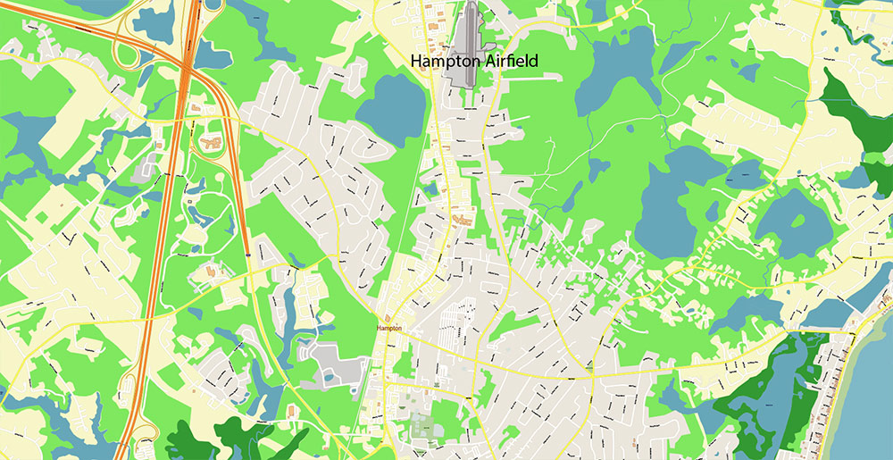 Rochester Dover Portsmouth New Hampshire USA Vector Map Exact High Detailed Street Map editable Adobe Illustrator in layers