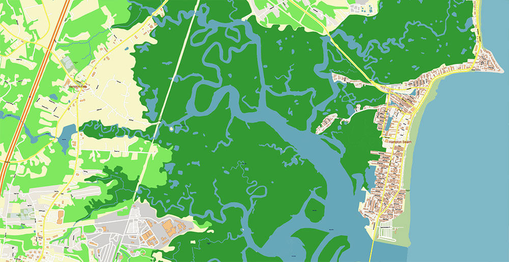 Rochester Dover Portsmouth New Hampshire USA Vector Map Exact High Detailed Street Map editable Adobe Illustrator in layers