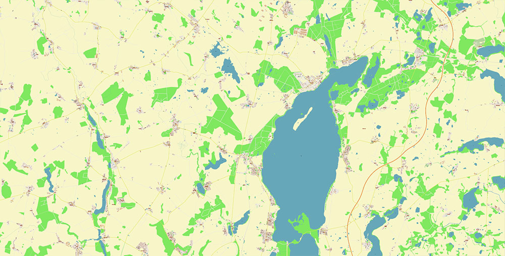 Schwerin Germany Vector Map Exact High Detailed Street Map editable Adobe Illustrator in layers
