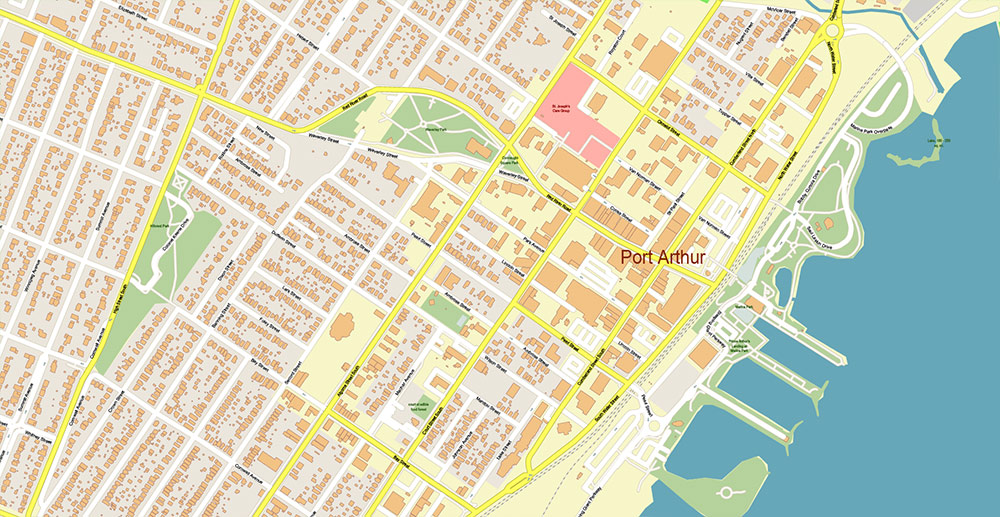 Thunder Bay Canada Vector Map Exact High Detailed Street Map editable Adobe Illustrator in layers