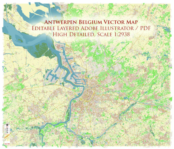 Antwerpen Belgium Vector Map exact detailed City Plan editable Layered Adobe Illustrator Street Map Antwerpen Belgium Vector Map exact detailed City Plan editable Layered Adobe Illustrator Street Map