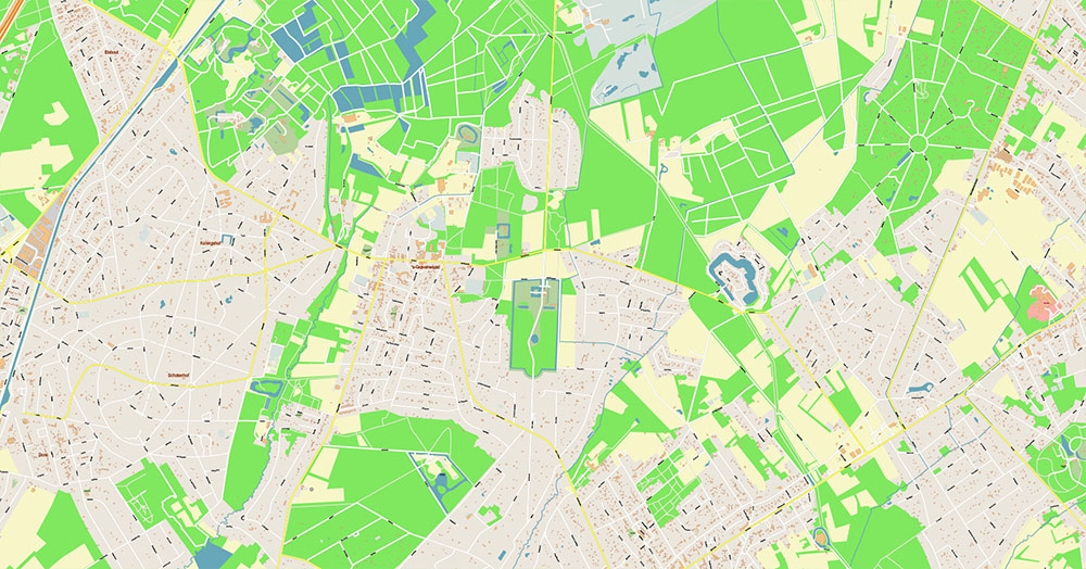 Antwerpen Belgium Vector Map exact detailed City Plan editable Layered Adobe Illustrator Street Map