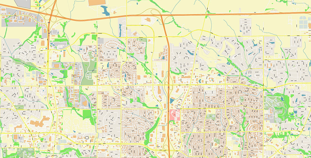 Davenport Iowa USA Vector Map Exact High Detailed Street Map editable Adobe Illustrator in layers