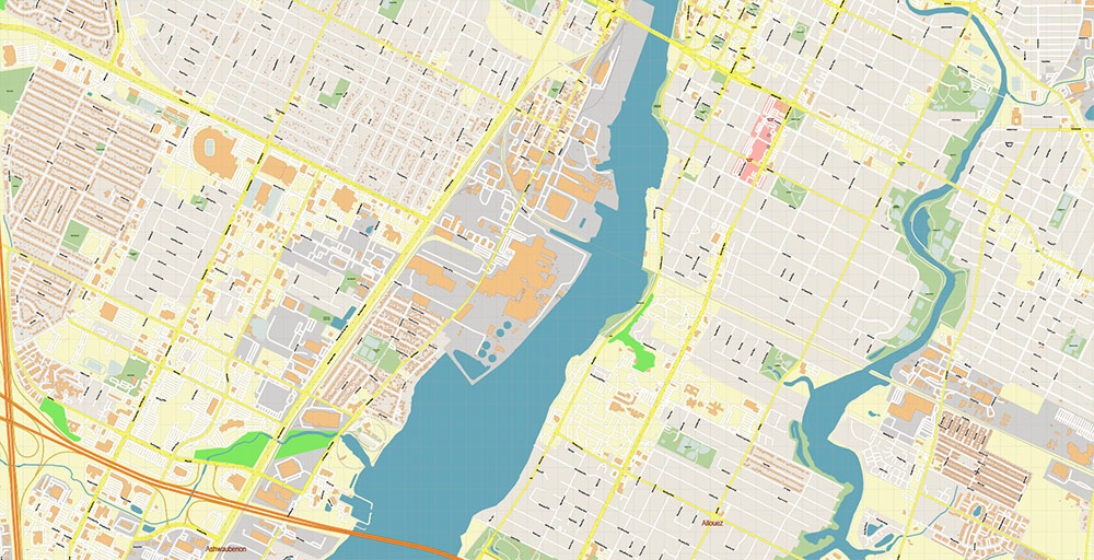 Green Bay Wisconsin USA Vector Map Exact High Detailed Street Map editable Adobe Illustrator in layers