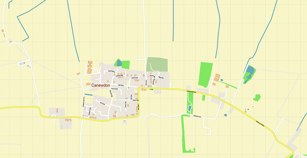 Southend-on-Sea / Wickford UK Vector Map Exact High Detailed Street Map editable Adobe Illustrator in layers