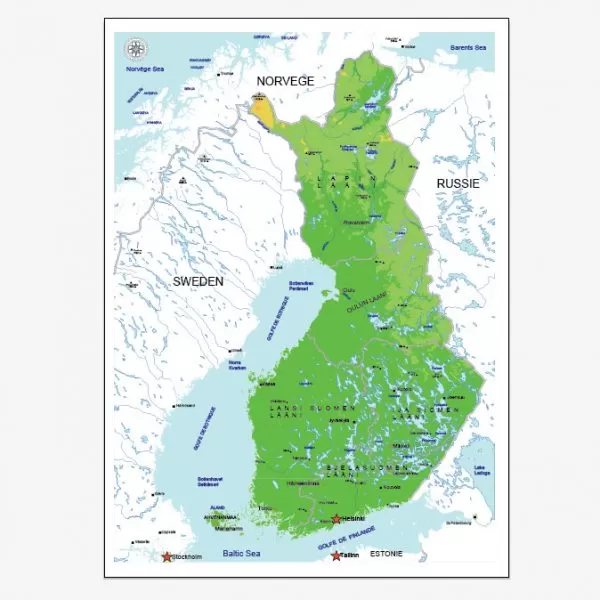 Free vector map finland