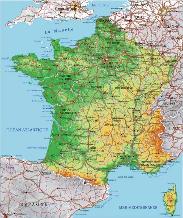 map vector france Adobe Illustrator
