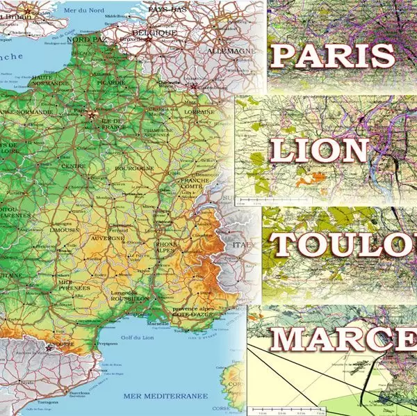 map vector france Adobe Illustrator