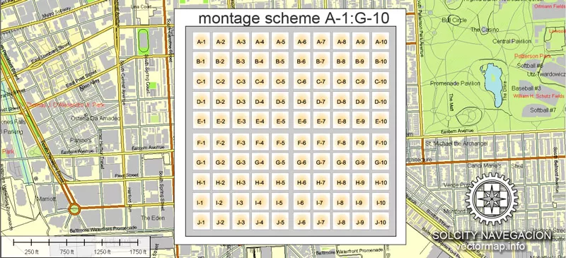 map_batimore_marylend_washington_dc_usa_montage