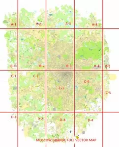 Векторная карта Большой Москвы (с городами-спутниками), все улицы, декабрь 2015 года, проектируемые улицы и проезды, для проектных, инженерных работ, для издания полного атласа. Все развязки, маршруты. Отдельные слои для наименований, имена на карте - в тексте.