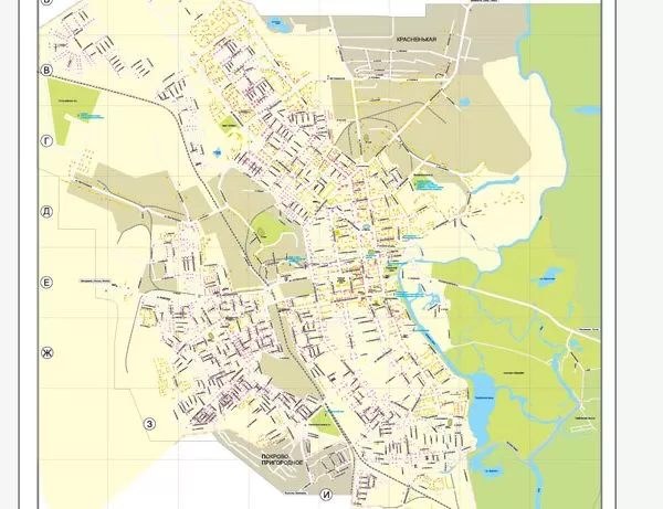 Free vector map Tambov, Russia, Adobe Illustrator, Corel Draw