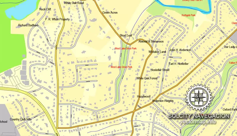 Vector map Raleigh, Chapel Hill, Durham, North Carolina, US printable vector street City Plan map, full editable, Adobe Illustrator