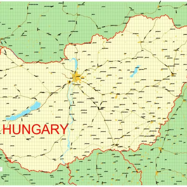 Free vector map Hungary, Adobe Illustrator, download now maps vector clipart >>>>> Map for design, projects, presentation free to use as you like.