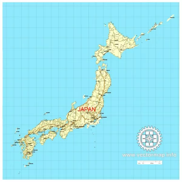 Free vector map Japan, Adobe Illustrator, download now maps vector clipart >>>>> Map for design, projects, presentation free to use as you like.