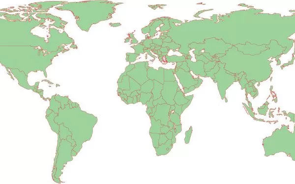 Free vector map World contour 2, Adobe Illustrator, download now maps vector clipart >>>>> Map for design, projects, presentation free to use as you like.