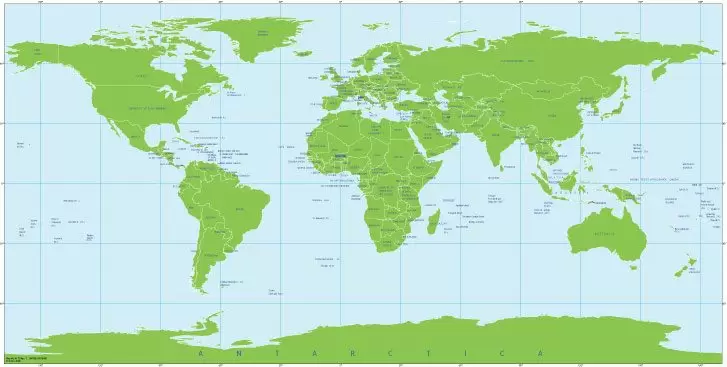 Free vector map World Mercator 2, Adobe Illustrator, download now maps vector clipart