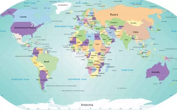 Free vector map World Robinson Projection, Adobe Illustrator, download now maps vector clipart >>>>> Map for design, projects, presentation free to use as you like.