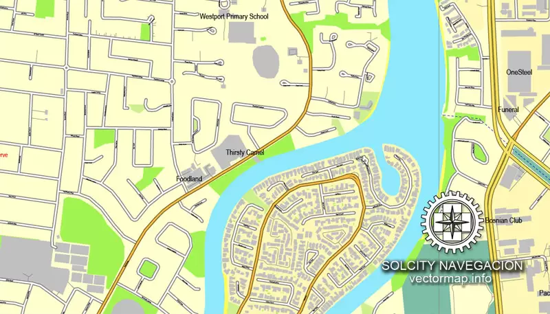 Map vector Adelaide, Australia, printable vector street City Plan map, full editable, Adobe illustrator Map for design, print, arts, projects, presentations, for architects, designers and builders