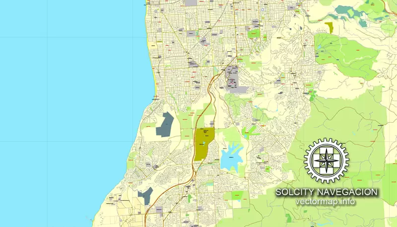 Map vector Adelaide, Australia, printable vector street City Plan map, full editable, Adobe illustrator Map for design, print, arts, projects, presentations, for architects, designers and builders