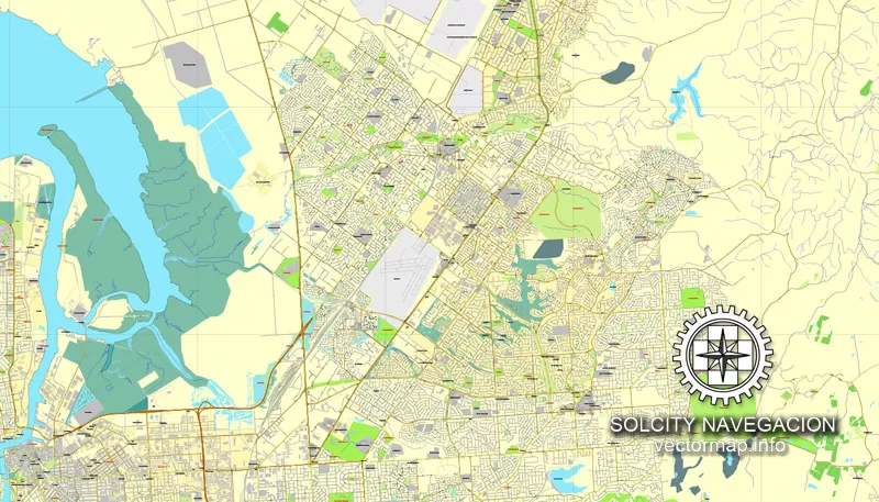 Map vector Adelaide, Australia, printable vector street City Plan map, full editable, Adobe illustrator Map for design, print, arts, projects, presentations, for architects, designers and builders
