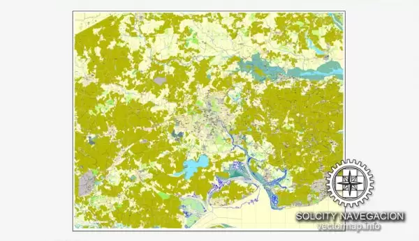 Map vector Colchester, England, UK Great Britain, printable vector street City Plan map, full editable, Adobe Illustrator