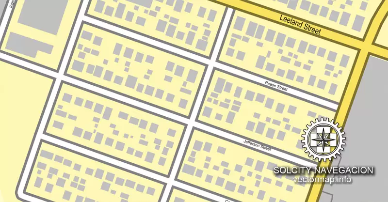 Map vector Houston, Texas, US printable vector street City Plan map, full editable, Corel Draw Map for design, print, arts, projects, presentations, for architects, designers and builders