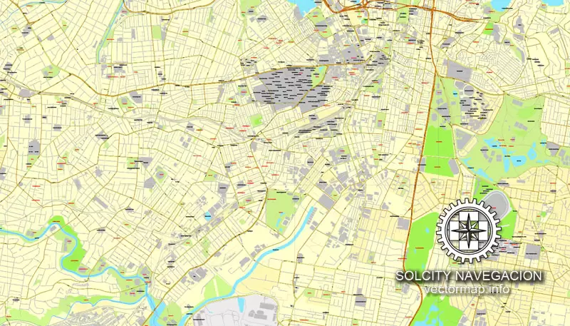Map vector Sydney, Australia, printable vector street 4 parts City Plan map, full editable, Adobe illustrator Map for design, print, arts, projects, presentations, for architects, designers and builders