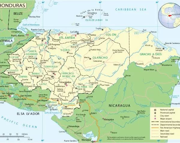 Free vector map Honduras, Adobe Illustrator, download now maps vector clipart >>>>> Map for design, projects, presentation free to use as you like.
