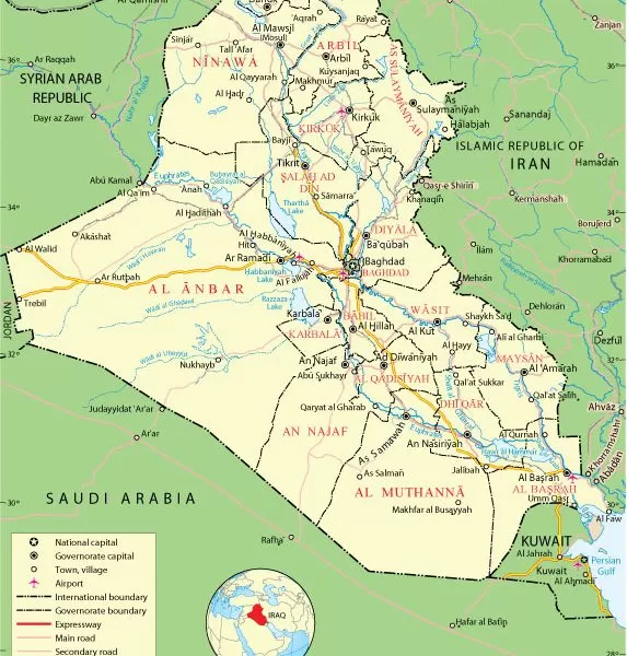 Free vector map Iraq, Adobe Illustrator, download now maps vector clipart
