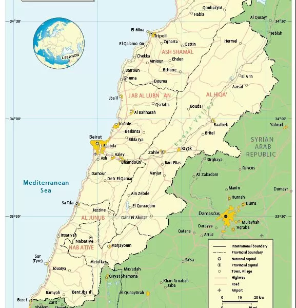 Free vector map Lebanon, Adobe Illustrator, download now maps vector clipart >>>>> Map for design, projects, presentation free to use as you like.