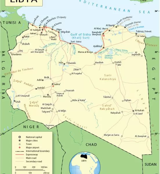Free vector map Libya, Adobe Illustrator, download now maps vector clipart >>>>> Map for design, projects, presentation free to use as you like.