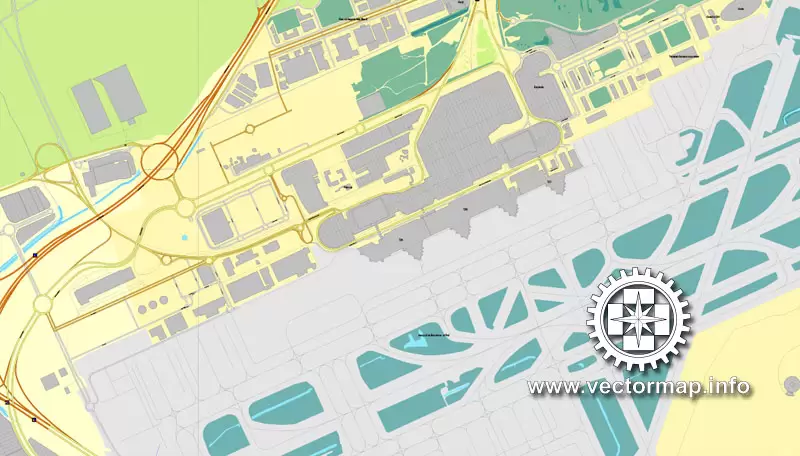 Map vector Barcelona, España, calle de vectores mapa imprimible Plan de la ciudad, lleno, Adobe Illustrator editable Map for design, print, arts, projects, presentations, for architects, designers and builders