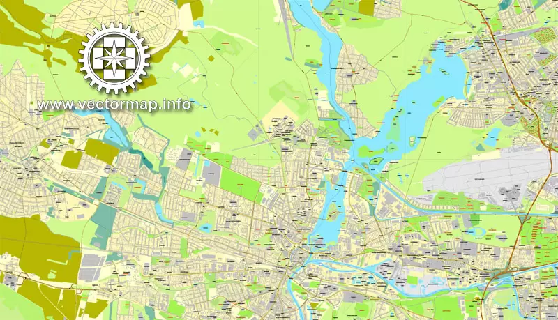 Map vector Berlin, Germany, printable vector street City Plan map in 4 parts, full editable, Adobe illustrator Map for design, print, arts, projects, presentations, for architects, designers and builders