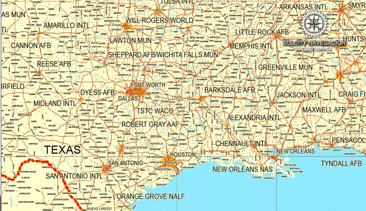 Map vector USA + Canada, printable vector Counrty Road map, GPS correct Mercator Projection, full editable, Adobe illustrator Map for design, print, arts, projects, presentations, for architects, designers and builders