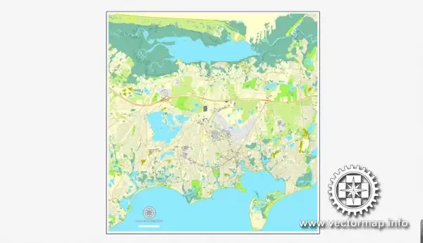 Vector map Barnstable, Massachusetts, US, vector map V.2 Adobe Illustrator editable City Plan, full vector, scalable, editable, text format street names