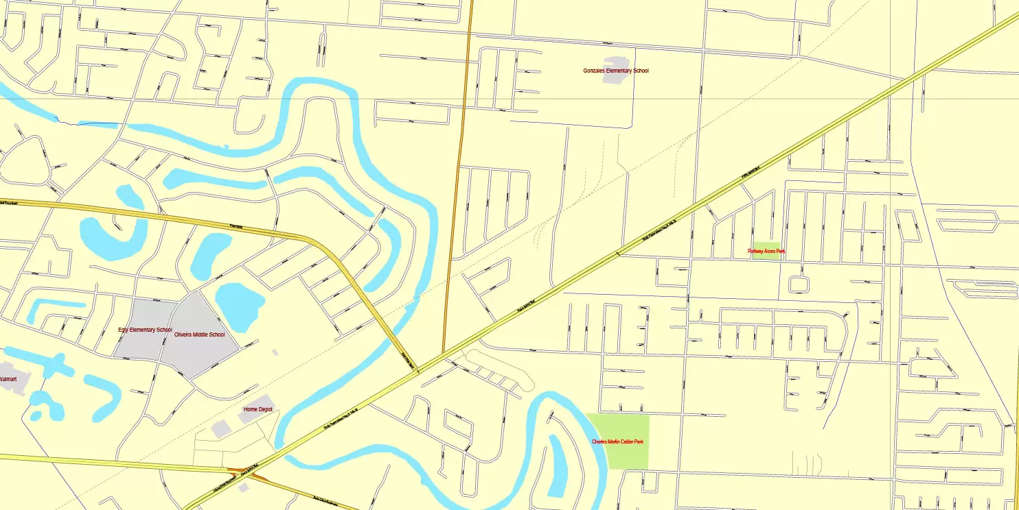 PDF map Brownsville, Texas, US, Matamoros, Mexico, printable vector street City Plan map, full editable, Adobe PDF, full vector, scalable, editable, text format street names, 7 mb ZIP