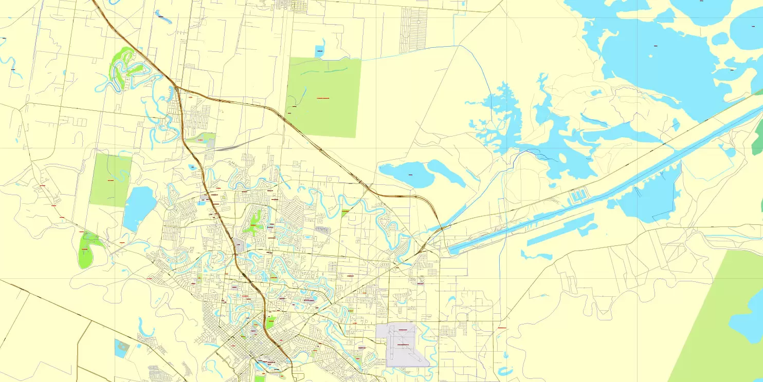 PDF map Brownsville, Texas, US, Matamoros, Mexico, printable vector street City Plan map, full editable, Adobe PDF, full vector, scalable, editable, text format street names, 7 mb ZIP