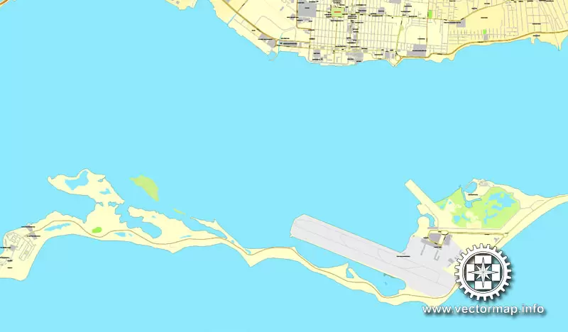 Kingston, Jamaica, printable vector street City Plan map, full editable, Adobe Illustrator, full vector, scalable, editable