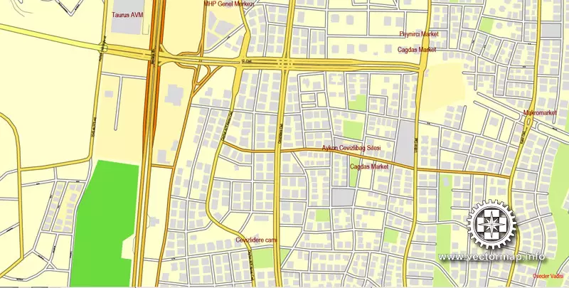 Ankara, Turkey, printable vector street City Plan map, full editable, Adobe Illustrator, full vector, scalable, editable, text format street names, 11,3 mb ZIP