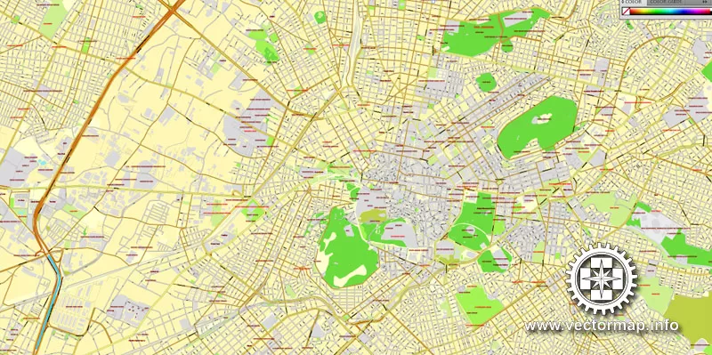 Vector map Athens, Greece, printable vector street City Plan map, full editable, Adobe Illustrator, full vector, scalable, editable, text format street names, 20,8 mb ZIP