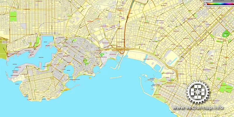 Vector map Athens, Greece, printable vector street City Plan map, full editable, Adobe Illustrator, full vector, scalable, editable, text format street names, 20,8 mb ZIP