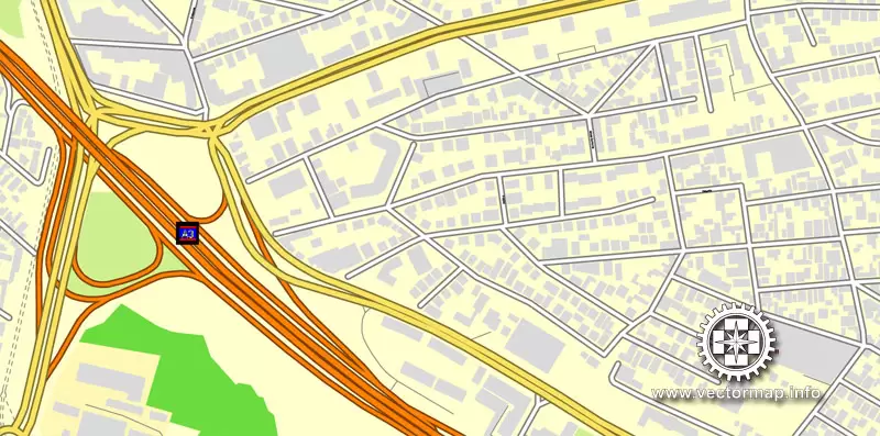 Vector map Belgrad, Serbia, printable vector street City Plan map, full editable, Adobe Illustrator, full vector, scalable, editable, text format street names, 9,0 mb ZIP