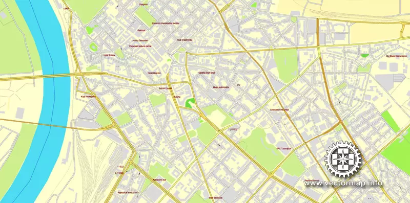 Vector map Belgrad, Serbia, printable vector street City Plan map, full editable, Adobe Illustrator, full vector, scalable, editable, text format street names, 9,0 mb ZIP