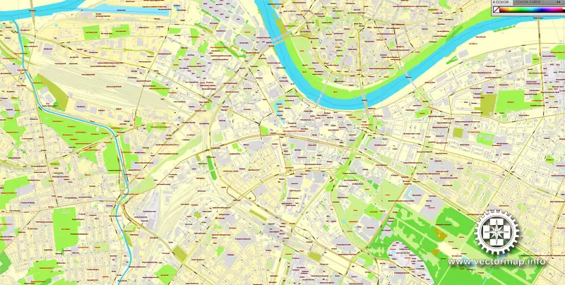Vector Map Dresden, Germany, printable vector street City Plan map, full editable, Adobe Illustrator, full vector, scalable, editable, text format street names, 16,1 mb ZIP