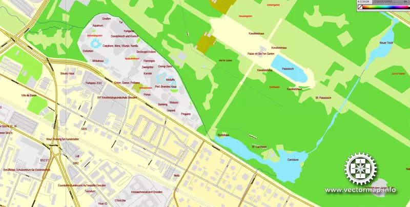 Vector Map Dresden, Germany, printable vector street City Plan map, full editable, Adobe Illustrator, full vector, scalable, editable, text format street names, 16,1 mb ZIP