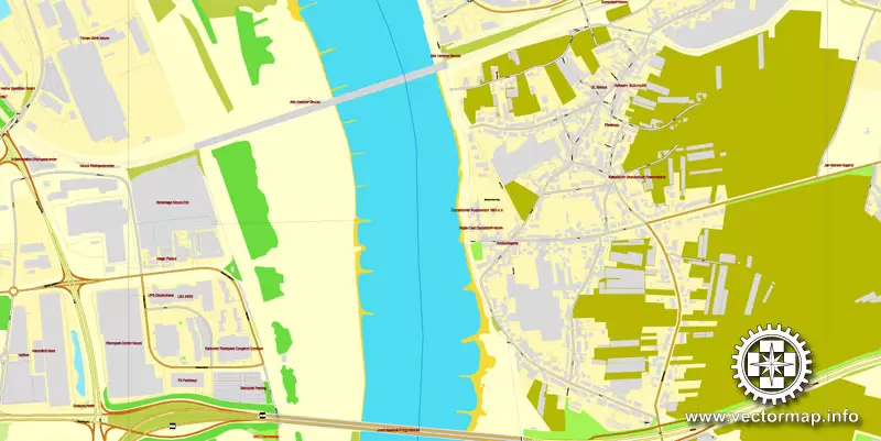 Vector map Duesseldorf, Germany, printable vector street City Plan map, full editable, Adobe Illustrator, full vector, scalable, editable, text format street names, 26,8 mb ZIP