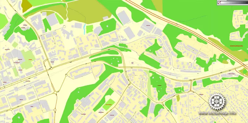 Vector Map Espoo, Finland, printable vector City Plan map, full editable, Adobe Illustrator, full vector, scalable, editable, text format street names, 1,9 mb ZIP